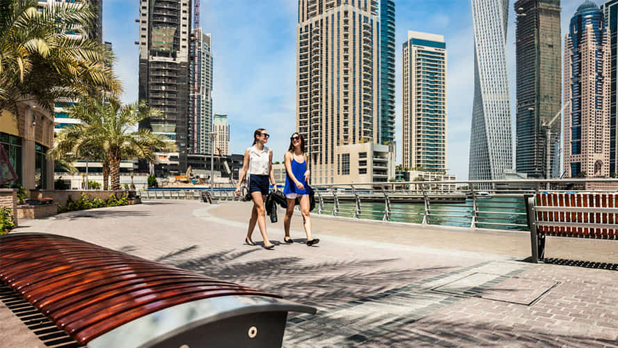 Cycling at Marina Walk Dubai